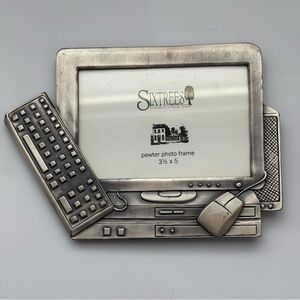 Six Trees Computer Screen Keyboard Pewter Photo Frame